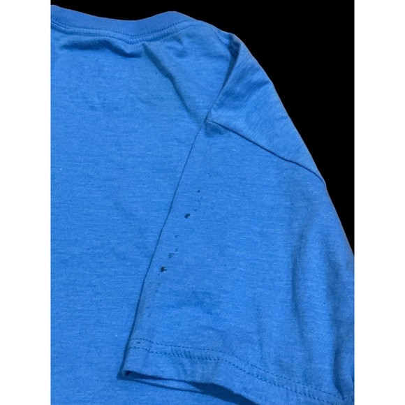 Death Row Records Men Medium Light Blue T Shirt Graphic Tee LA Skyline - Picture 5 of 6